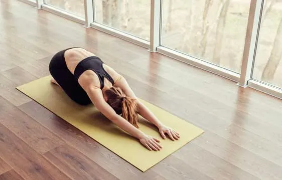 childs pose menopause yoga