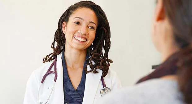 Dr. Ashley Alexis in a telehealth setting