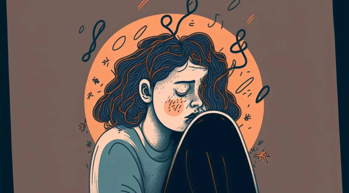 Vector of anxiety caused by high estrogen