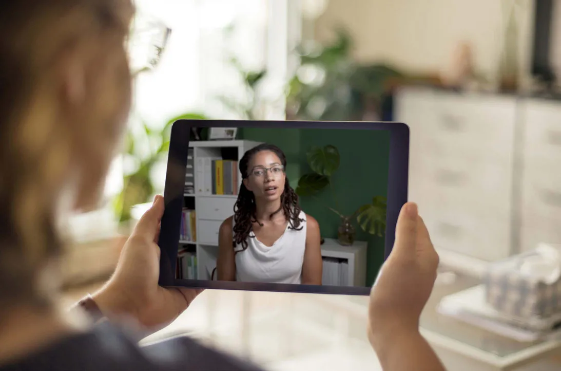Dr. Ashley Alexis in a telehealth setting